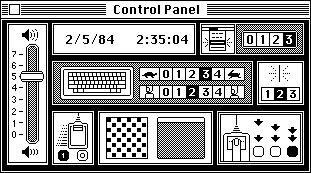 The control panel Kare designed for the original Macintosh operating system